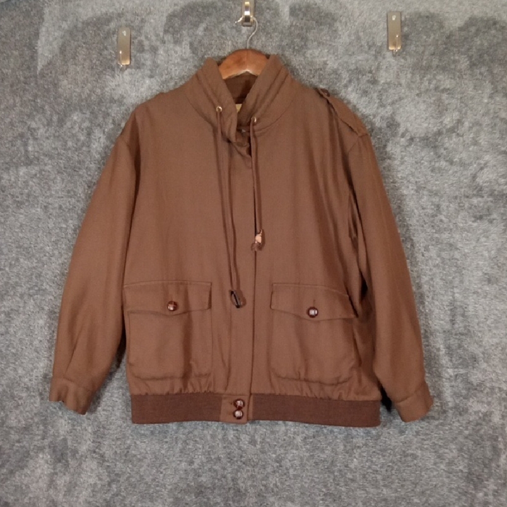 Jh Collectables  Full Zip Jacket Lined Made In The USA 80-90s Wool Luxury Sz 12